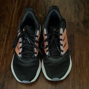 adidas dark grey and Peach Athletic Shoes